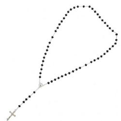 Rosary ketting met kruis zwart - Zacs Alter Ego
